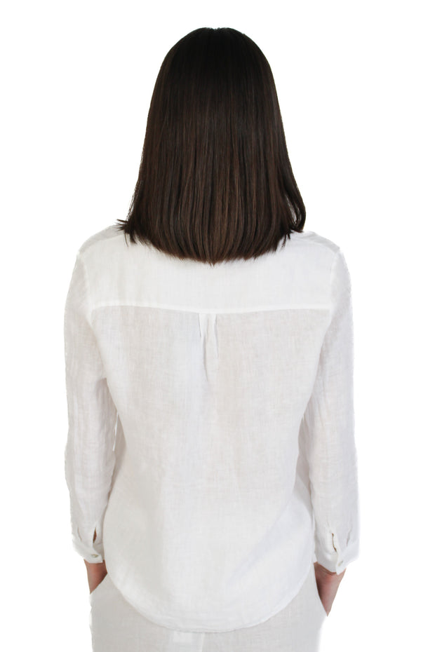 White Linen Blouse