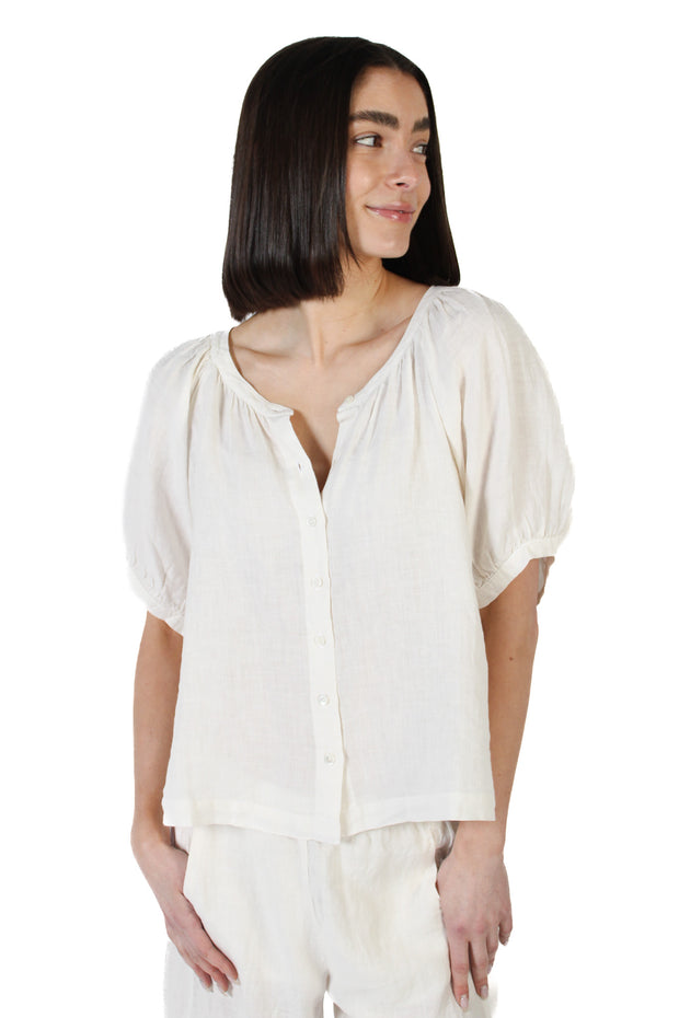 Emily Chalk Linen Top
