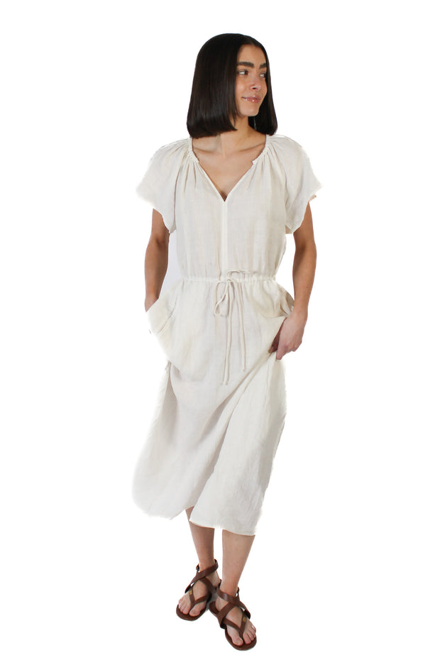 Bali Chalk Linen Dress