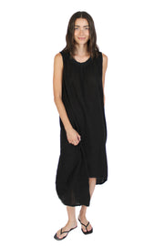 Black Maxi Linen Dress