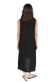Black Maxi Linen Dress