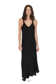Black V-neck Dress