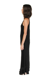 Black V-neck Dress