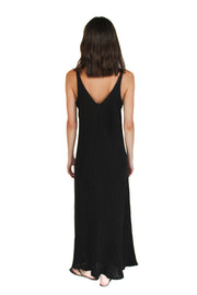 Black V-neck Dress