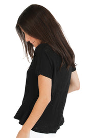 Black Linen T-shirt