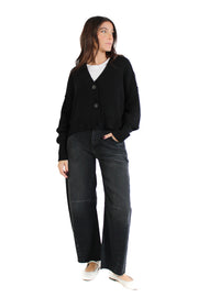 Black Sumire V-nek Cardigan