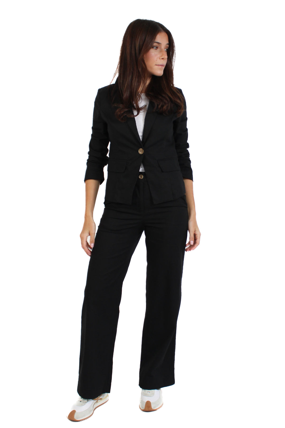 Black pant suit best sale