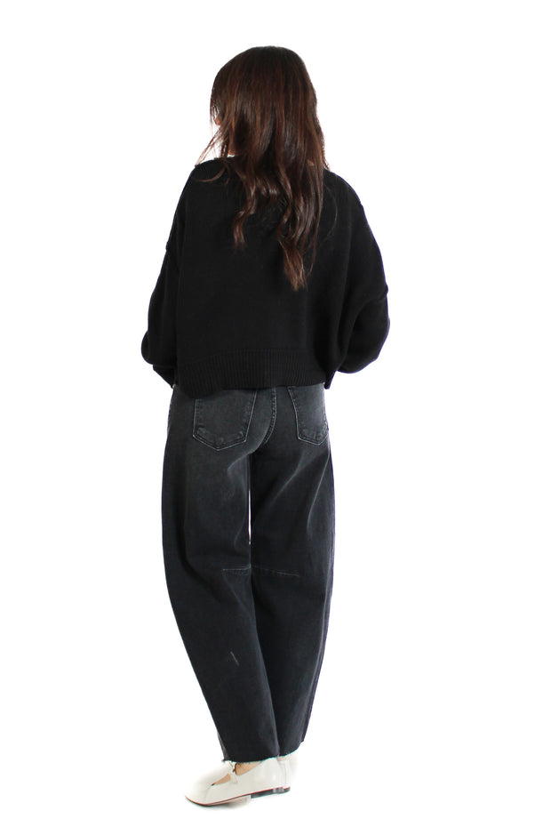 Black Sumire V-nek Cardigan