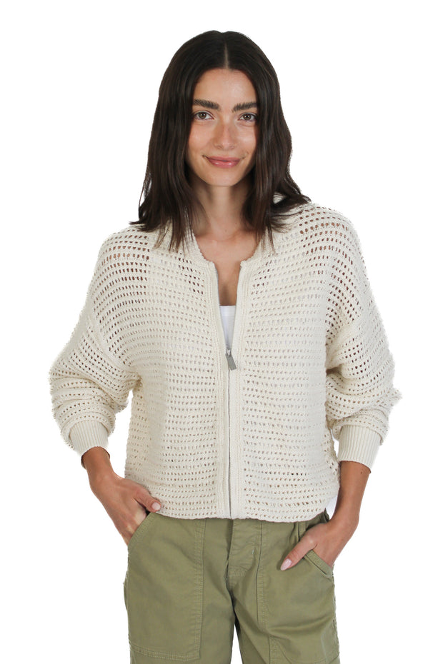 Chalk Knit Bomber