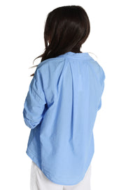Blue Devyn Cotton Shirt