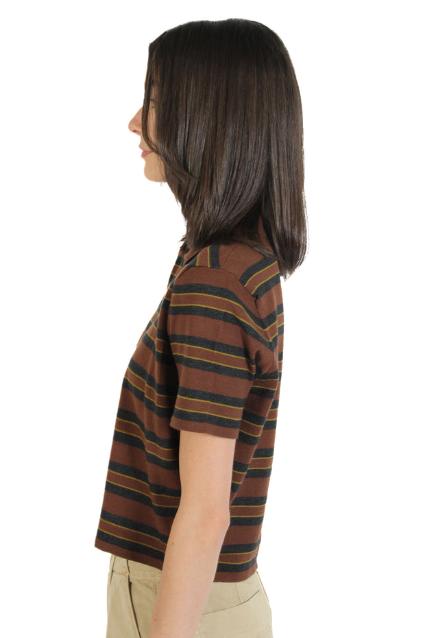 Sebastian Brown Stripe Polo