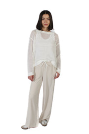 Belinda White Knit Sweater