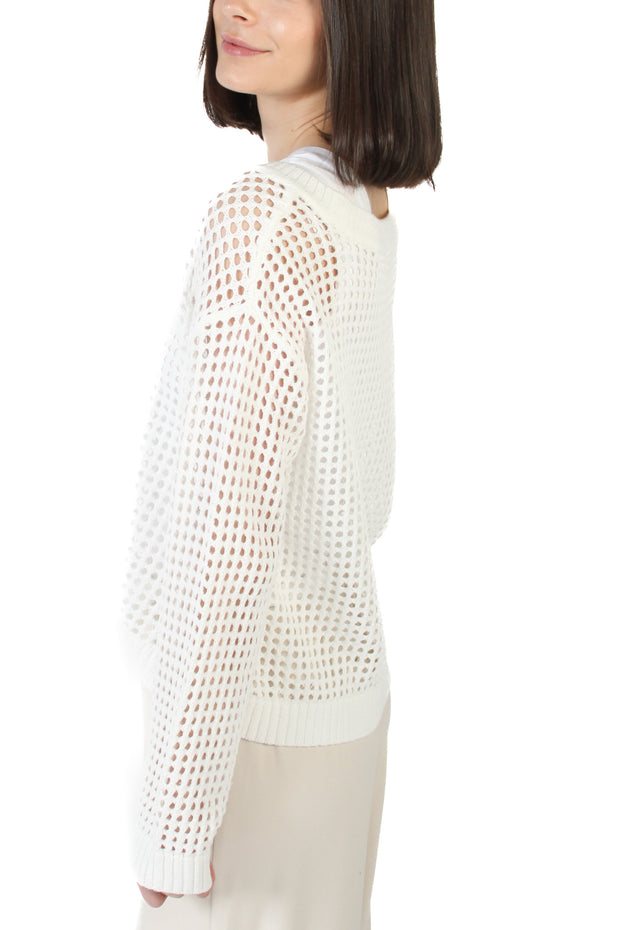 Belinda White Knit Sweater