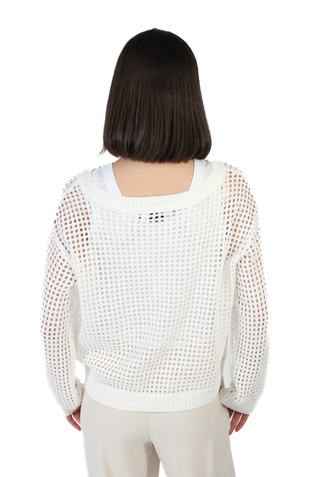 Belinda White Knit Sweater