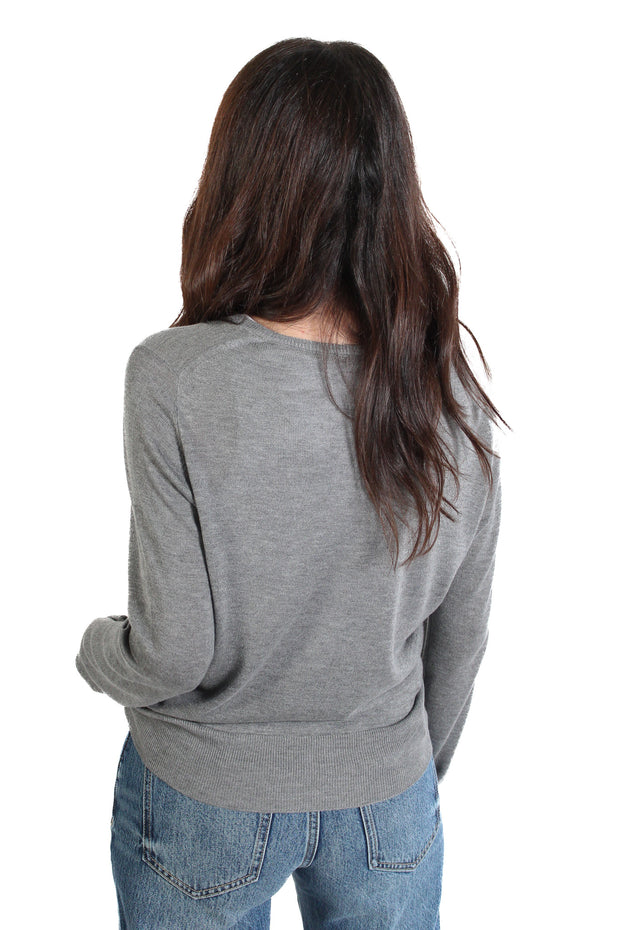 Grey V-neck Sweater