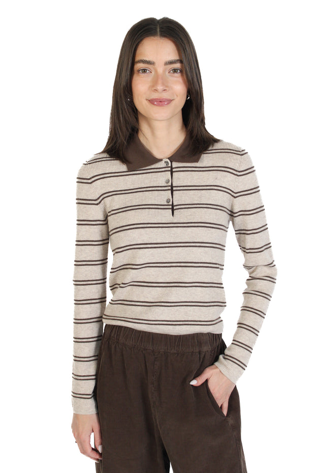 Natural Stripe Polo
