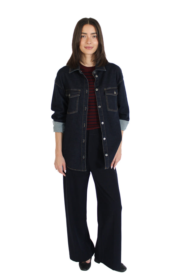 Sadina Denim Button Up