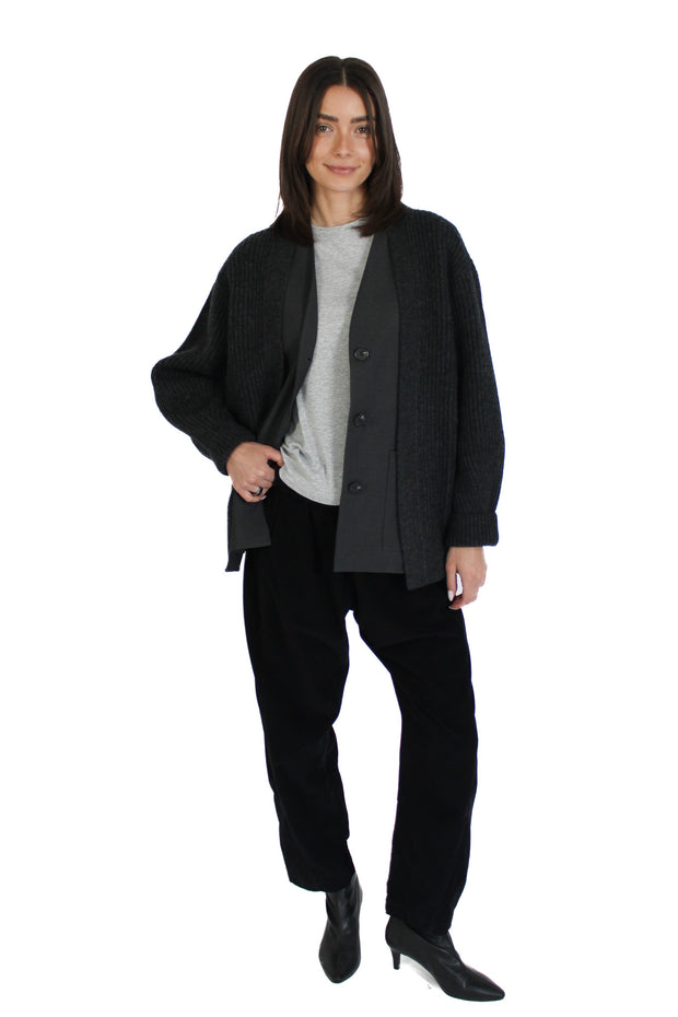 Grey Chunky Cardigan