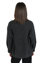 Grey Chunky Cardigan