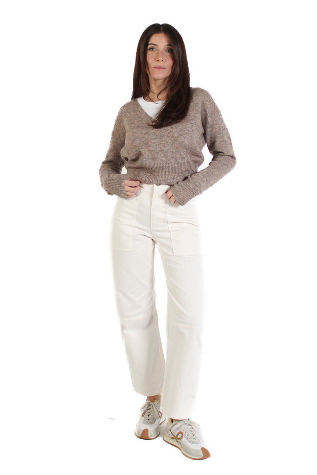 Brylie Ivory Twill Pant