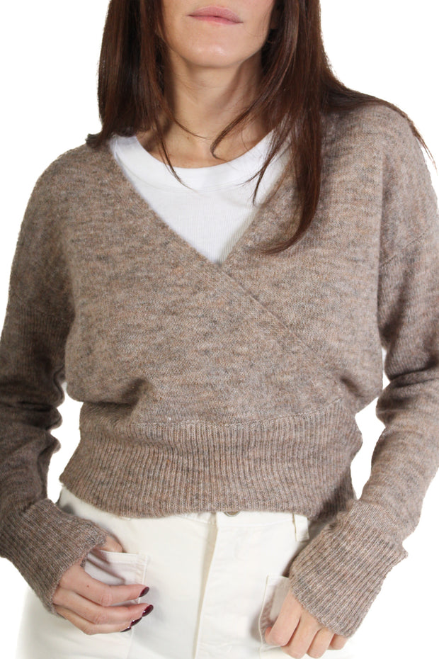 Azalea Bark Wrap Sweater