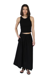 Harla Black Cropped Tank