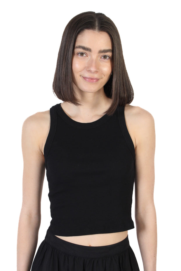 Harla Black Cropped Tank