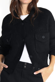Cami Black Short Knit Jacket