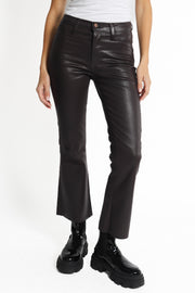 Coated Cropped Kick Flare Jean