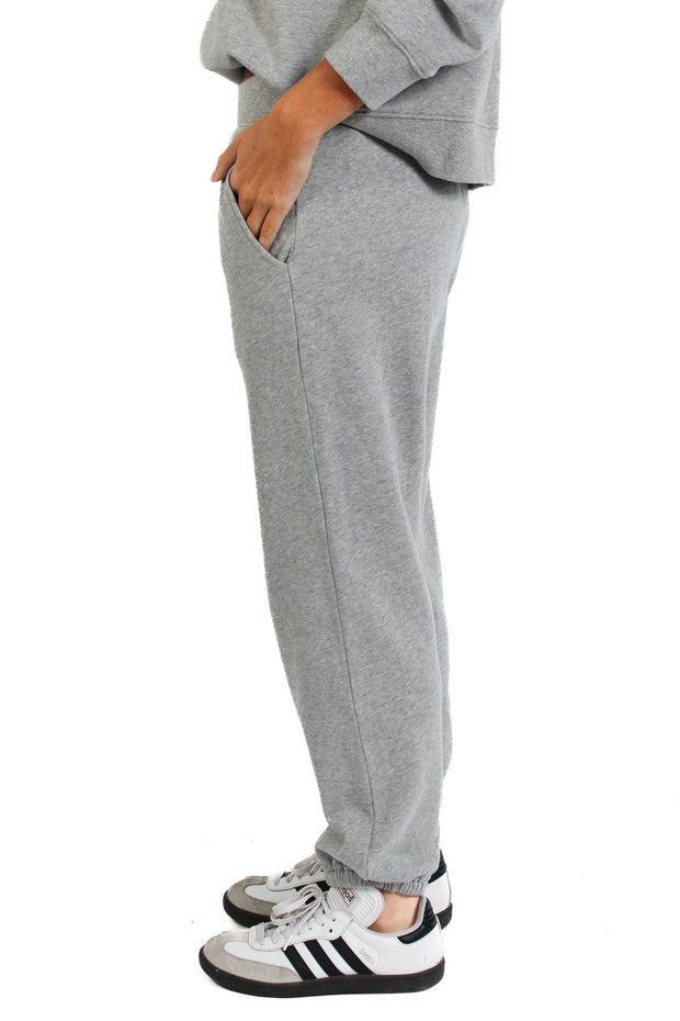 Heather Grey Organic Fleece Jogger