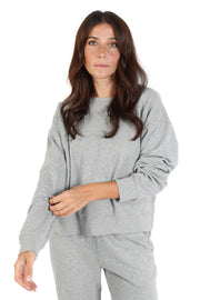 Heather Grey Organic Fleece Pullover