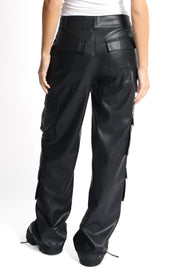 Bobbi Faux Leather Cargo Pants