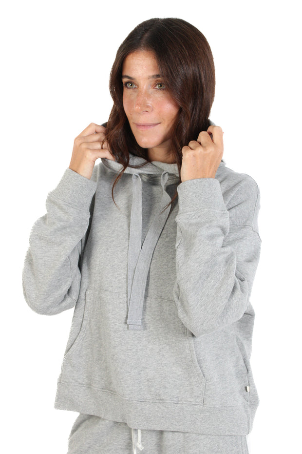 Heather Grey Organic Fleece Hoodie