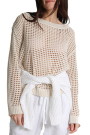 Belinda White Knit Pullover