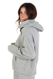 Heather Grey Organic Fleece Hoodie