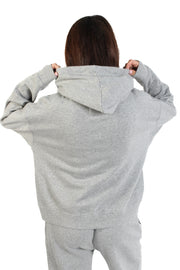 Heather Grey Organic Fleece Hoodie