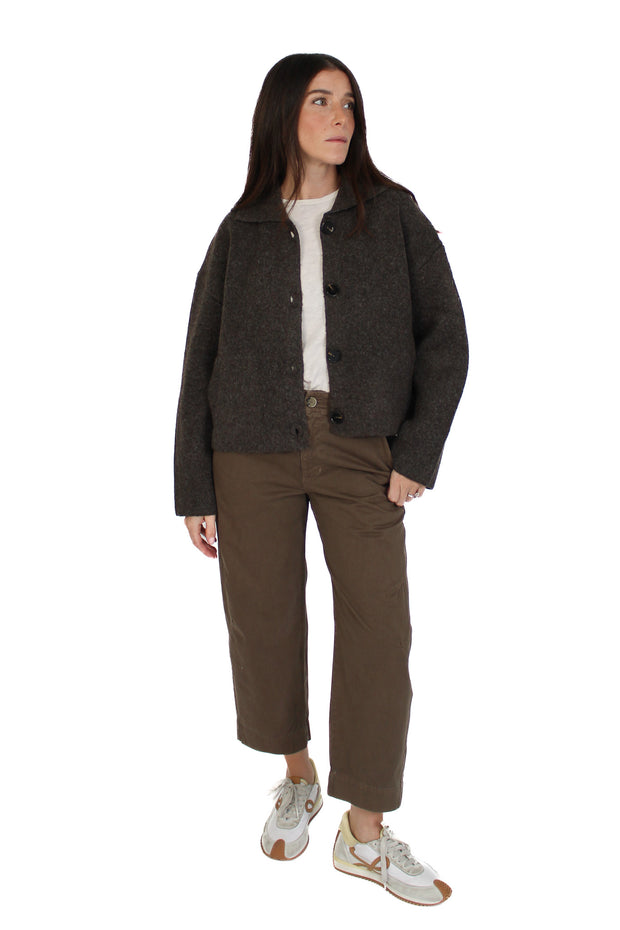 Jonah Chocolate Knit Jacket