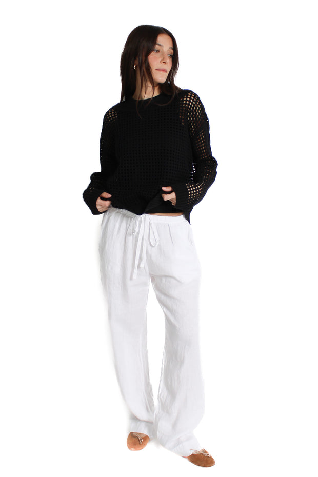 Belinda Black Knit Pullover