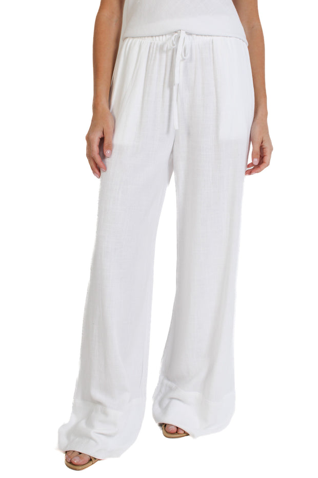 White Sam Linen Blend Pants