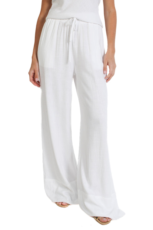 White Sam Linen Blend Pants