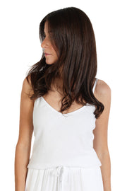 White Layla Linen Blend Tank