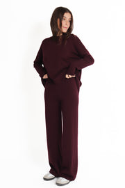 Bordeaux Knit Pant