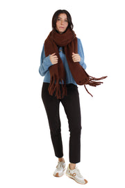 Brown Solid Scarf