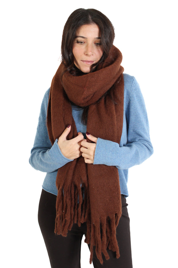 Brown Solid Scarf