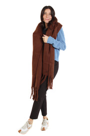 Brown Solid Scarf