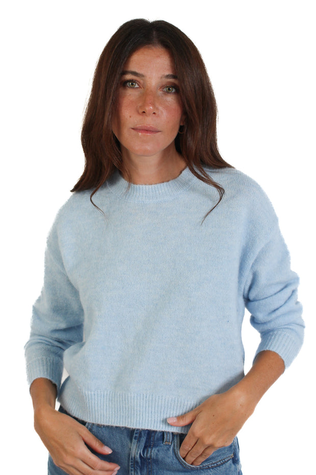 Soft Blue Avery Crewneck Sweater