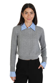 Varsity Collard Sweater