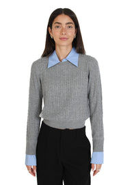 Varsity Collard Sweater