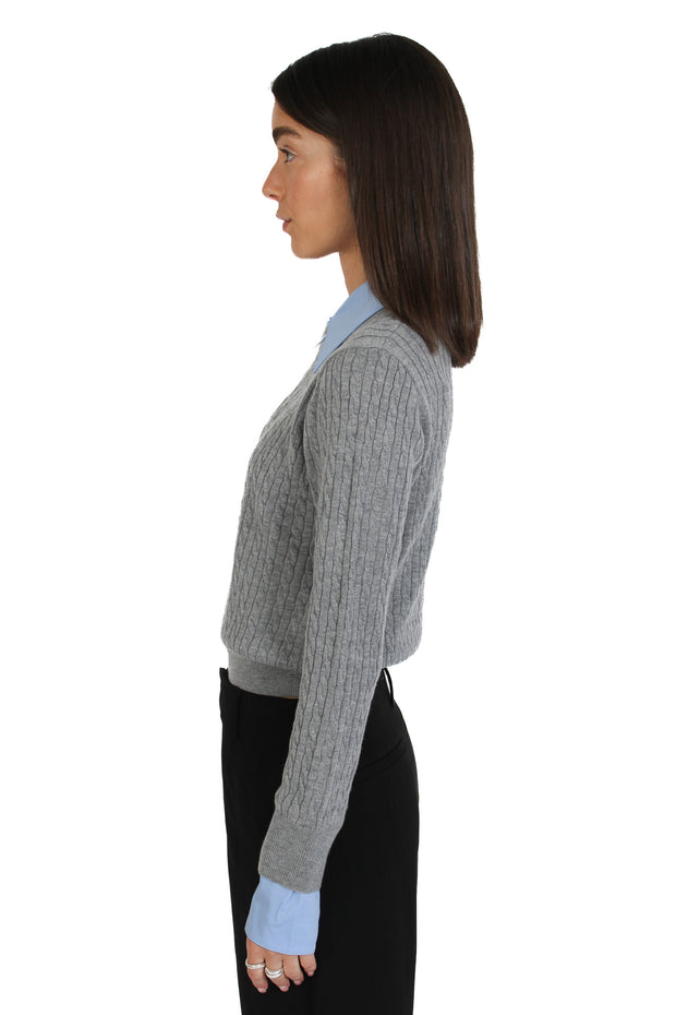 Varsity Collard Sweater