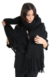 Black Solid Scarf